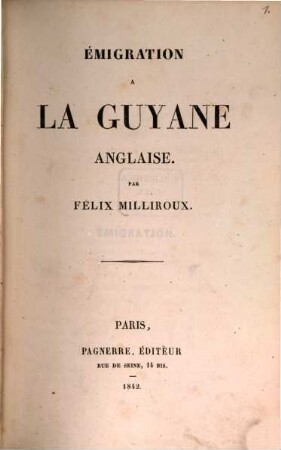 Émigration à la Guyane anglaise