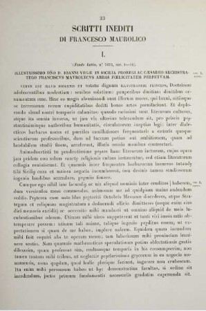 Scritti inediti di Francesco Maurolico.
