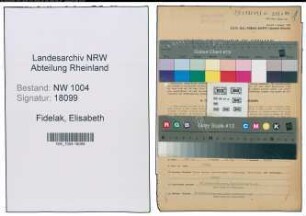 Entnazifizierung Elisabeth Fidelak , geb. 25.10.1913 (Postassistentin)