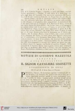 Notizie di Giuseppe Mazzuoli