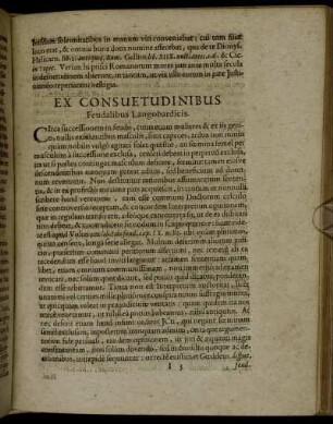 Ex Consuetudinibus Feudalibus Langobardicis.