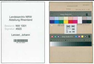 Entnazifizierung Johann Lenzen, geb. 25.02.1894 (Prokurist)