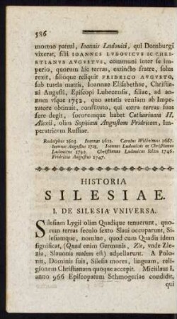 Historia Silesiae