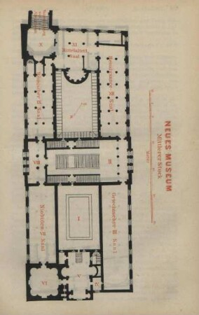 Grundriss. Neues Museum. Mittlerer Stock