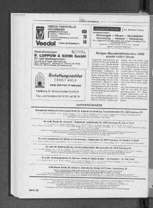 Erdgas-Haushaltskalender 1990 steckt voller Ideen