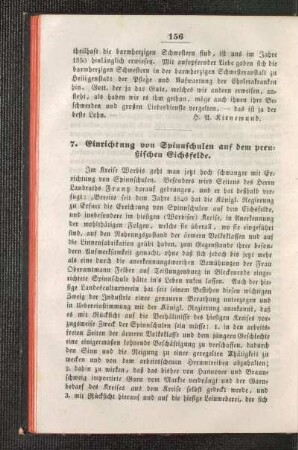 Einrichtung von Spinnschulen auf dem preußischen Eichsfelde