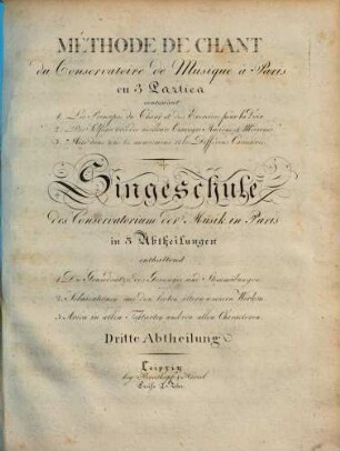 Méthode de chant du Conservatoire de Musique à Paris : en 3 parties ..., 3. Arien in allen Taktarten und von allen Characteren