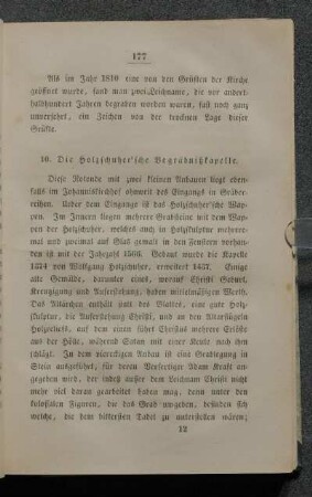 10. Die Holzschuher'sche Begräbniskapelle.