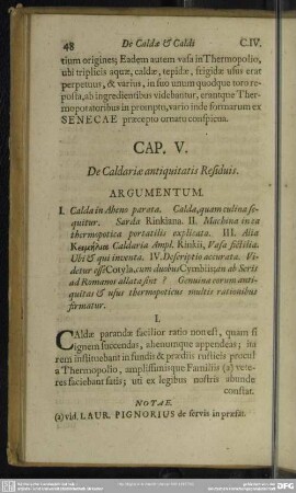 Cap. V. De Caldariae antiquitatis Residuis