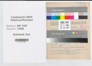 Entnazifizierung Karl Burkhardt, geb. 25.09.1903 (Strassenmeister)