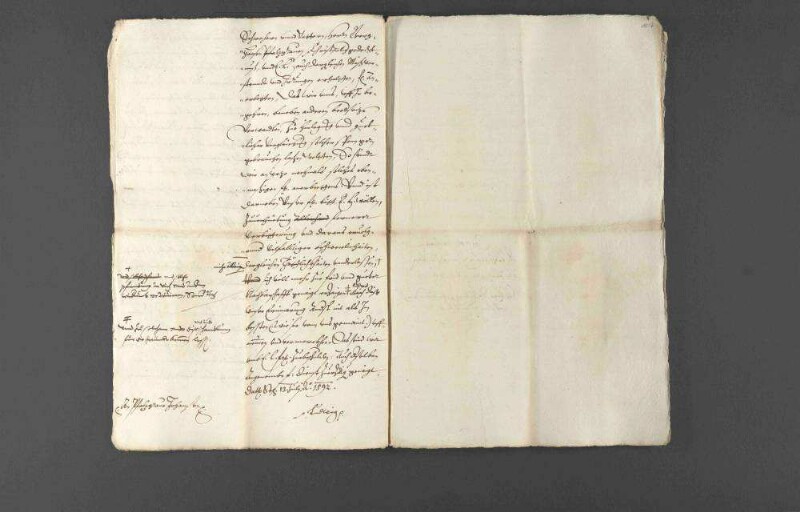 Pfändung des Pfalzgrafen Johann gegen Pfalzgraf Georg Gustav.