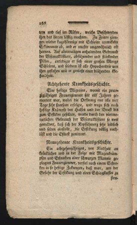 Neunzehnte Krankheitsgeschichte