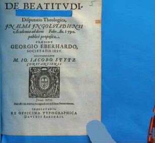 De beatitudine hominis disputatio theologica
