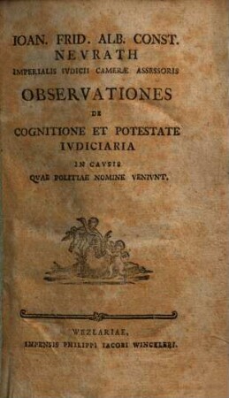 Observationes de cognitione et potestate iudiciaria in causis quae politiae nomine veniunt