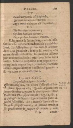 Caput XVII. De Sophistica figurae secundae.