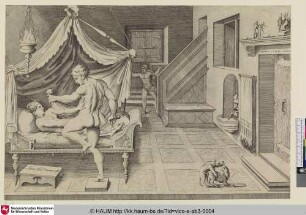 [Tarquin armé d'une épée, s'approchant du lit de Lucrèce; Tarquinius and Lucretia]