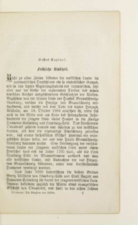 Erstes Kapitel. Fröhliche Kindheit