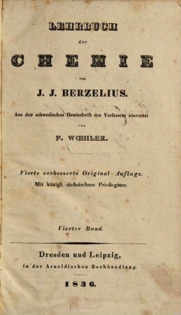 Lehrbuch der Chemie, 4. Band