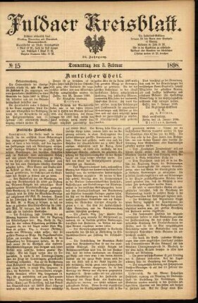Ausgabe vom Donnerstag, den 03. Februar 1898.