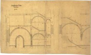 Billing, Hermann; Bretten (Baden-Württemberg), Marktplatz; Melanchthonhaus - Treppenhaus (Schnitt)