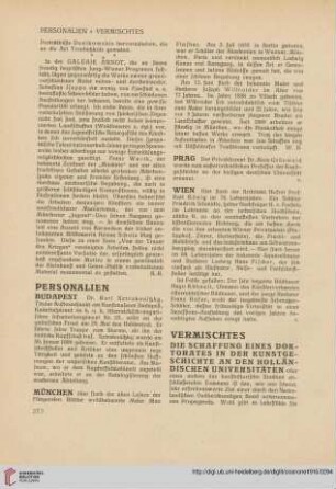 Vermischtes