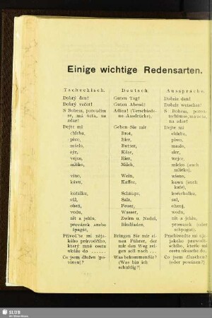 Einige wichtige Redensarten
