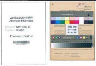 Entnazifizierung Gertrud Edelmann, geb. 10.12.1898 ()