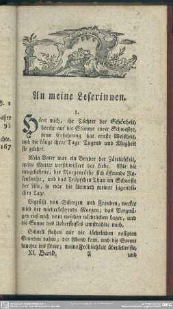 [I.] An meine Leserinnen
