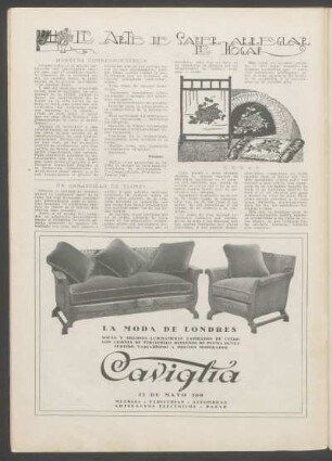 El arte de saber arreglar el hogar : Nuestra correspondencia [y] Un canastillo de flores [y] Cunas