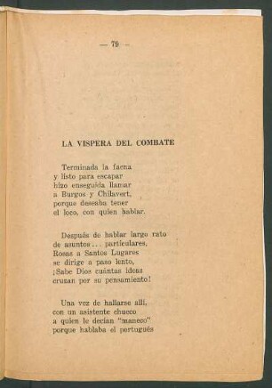 La víspera del Combate