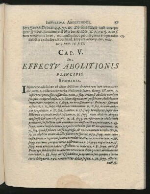 Cap. V. De Effectu Abolitionis Principis.