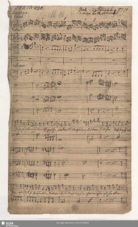 Partitur [Schreiber: Reichard, H. G.]