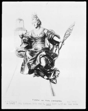 Zwei weibliche Heilige eines Altars — Heilige Barbara