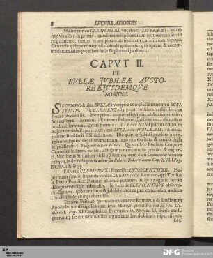 Capvt II. De Bvullæ Jvbileæ Avctore ejvsdemqve Nomine.
