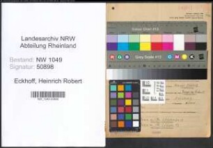 Entnazifizierung Heinrich Robert Eckhoff , geb. 05.02.1915 (Revisor)
