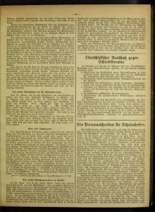 ¬Ein¬ Preisausschreiben für Schularbeiten