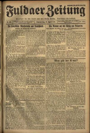 Ausgabe vom Donnerstag, den 16. April 1925.