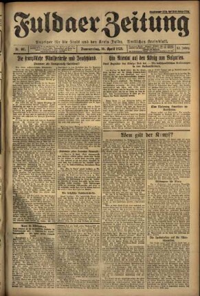 Ausgabe vom Donnerstag, den 16. April 1925.
