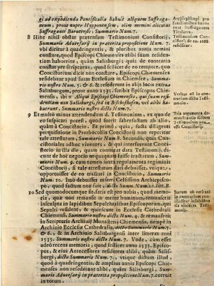 R. P. D. Scotto Salisburgen., seu Chiemen. Testimonialium : Pro Celsissimo, & Reuerendiss. D. Archiepiscopo, & Principe Salisburgen. Contra Illustriss. ac Reuerendiss. D. Episcopum Chiemen. Noua Facti