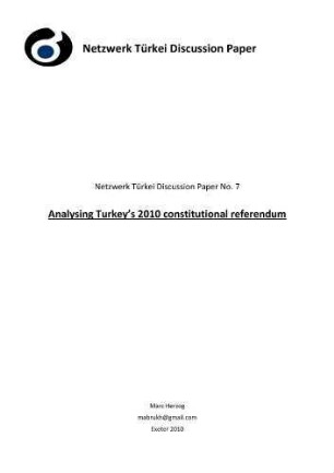 Analysing Turkey's 2010 constitutional referendum