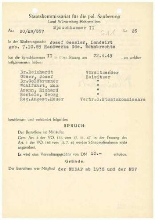 Gessler, Josef