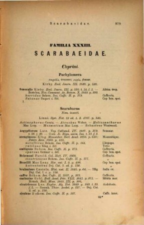 Catalogus Coleopterorum, 4. Scarabacidae