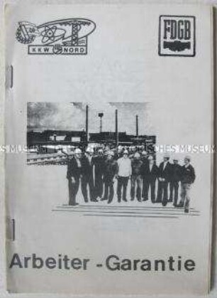 Propagandaschrift aus dem Kernkraftwerk Nord zum sozialistischen Wettbewerb