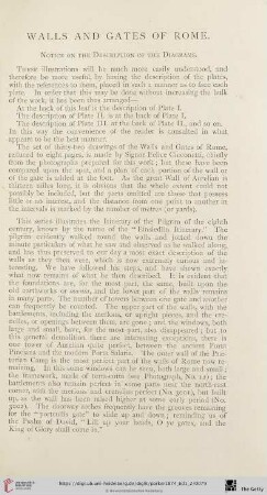 Notice on the Description of the Diagrams (I - VIII)