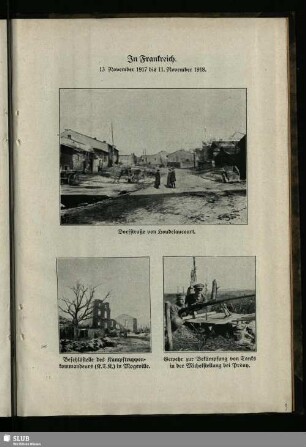 In Frankreich : 13. November 1917 bis 11.November 1918