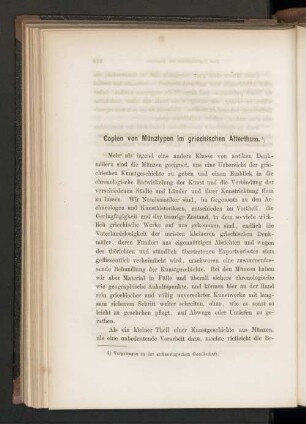 Copien von Münztypen im griechischen Alterthum