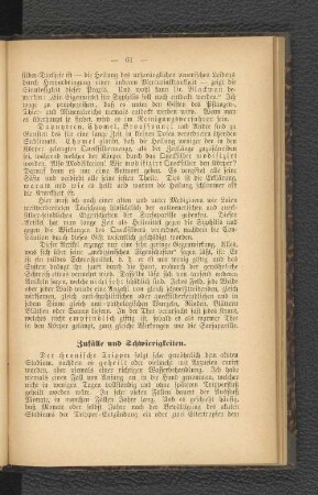 Zufälle und Schwierigkeiten.