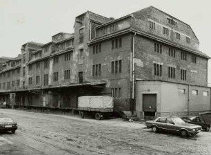 Dresden-Friedrichstadt, Magdeburger Straße 58. Elbhafen (angelegt 1891-1896). Halle Südkai (um 1912, H. J. Erlwein (?))