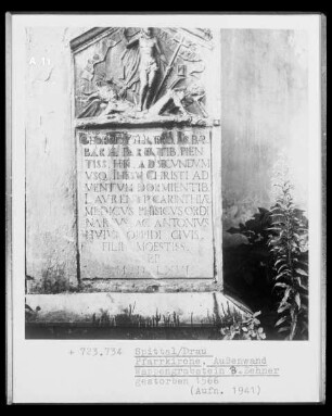 Wappengrabstein Zehner, verstorben 1566