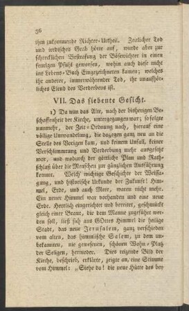 VII. Das siebente Gesicht